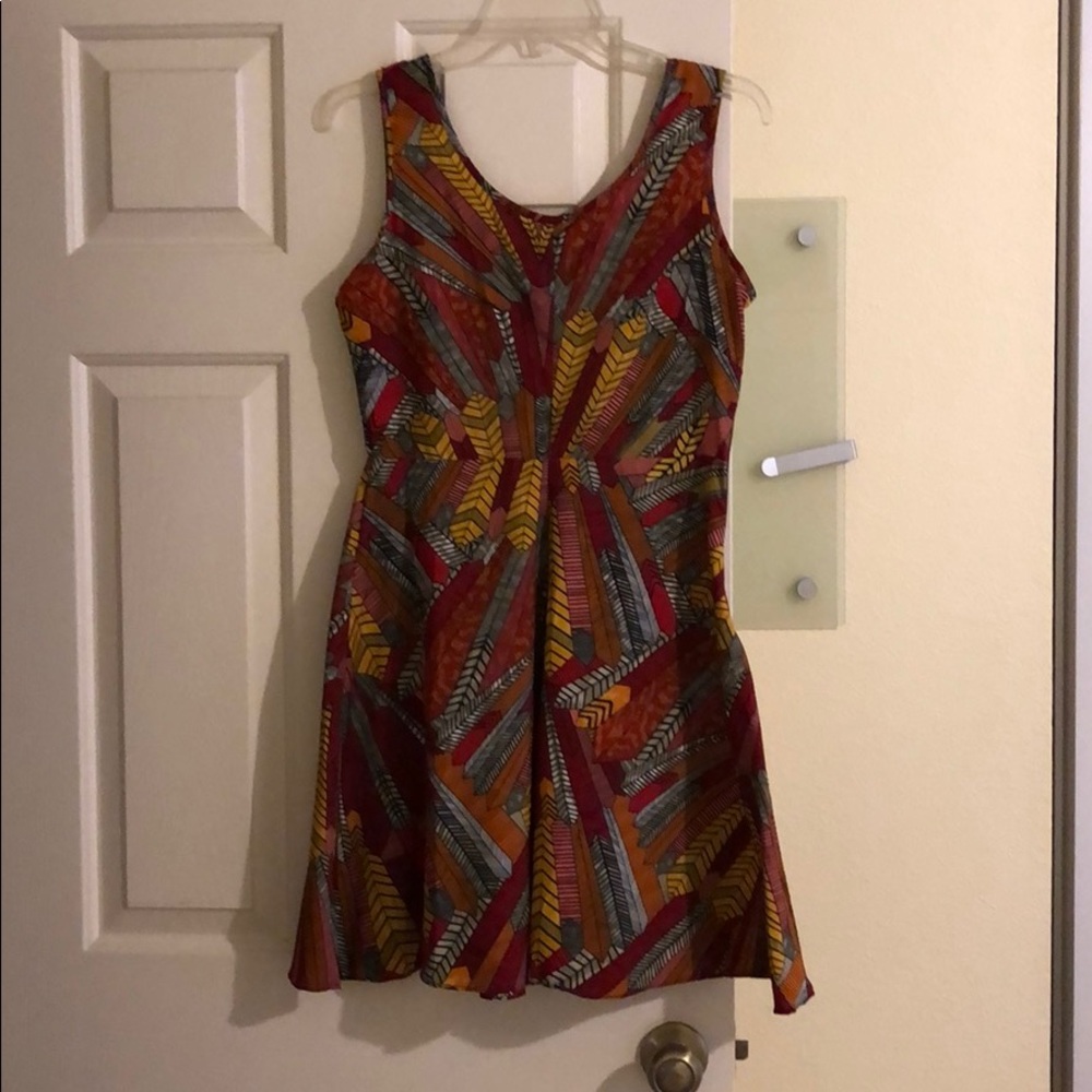 Multi-colored sleeveless dress
